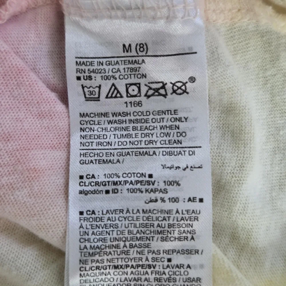 Old Navy Shirt Girls 8 Multicolor Rainbow Stripe Softest Tee Cotton Tagless